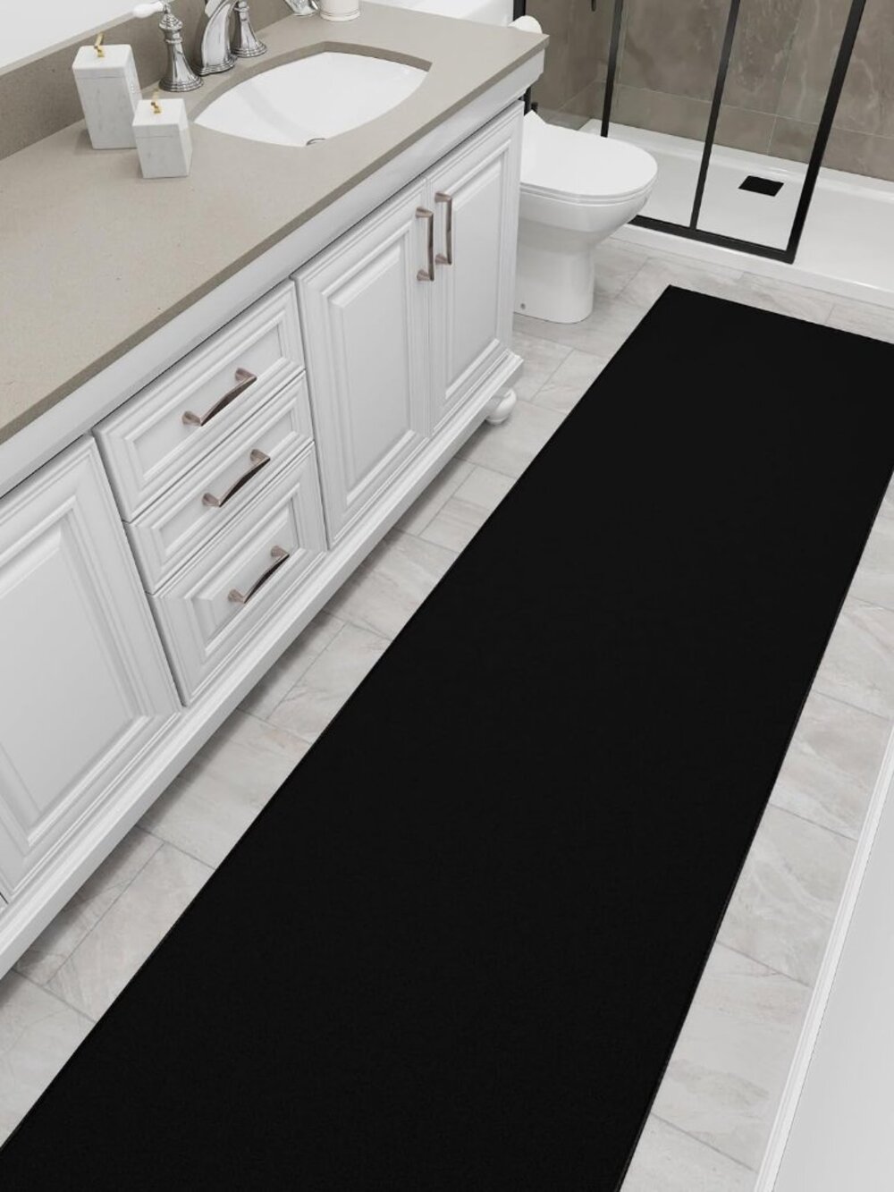 3x10 Hallway Runner Rug – Non-Slip Kitchen Rugs | Solid Entryway Rug Runner Ultr - Picture 12 of 13